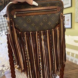 Vintage Louis Vuitton custom boho bag